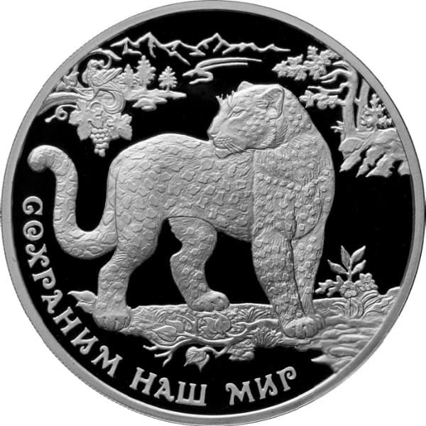 3 рубля 2011 года Переднеазиатский леопард
