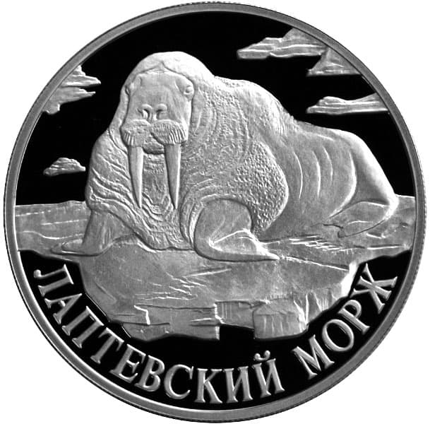 1 рубль 1998 года Красная книга - Лаптевский морж
